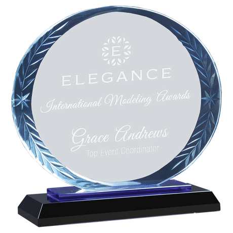 Large Oval Accent Glass on  &  Base-AKD Ink