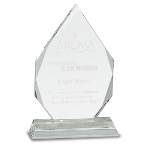 Small Crystal Diamond on Clear Pedestal Base-AKD Ink