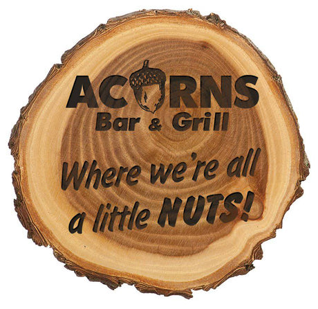 Elmwood Log Plaque-AKD Ink