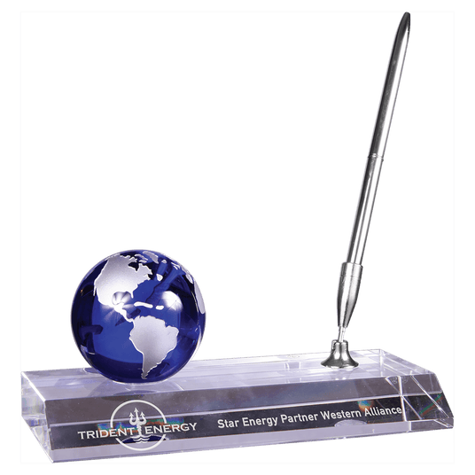 Crystal Globe with Base and Pen-AKD Ink