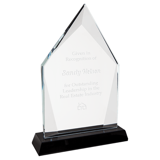 Large Diamond Halo Glass with Base-AKD Ink