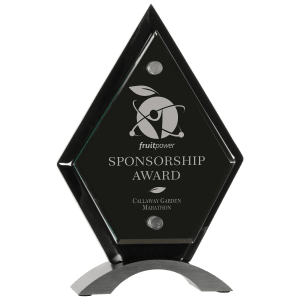 Small Diamond  Piano Finish Floating Jade Glass Standup-AKD Ink