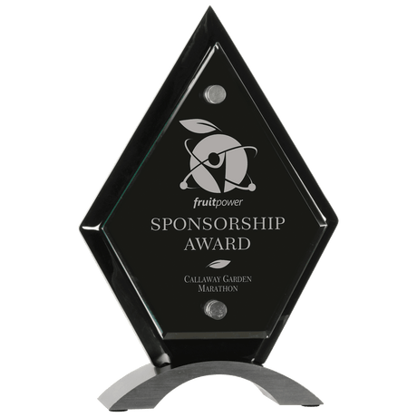 Small Diamond  Piano Finish Floating Jade Glass Standup-AKD Ink