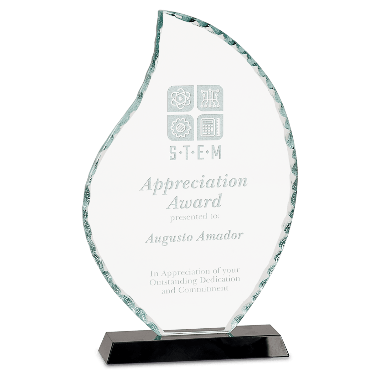 Small Flame Facet Glass on  Base-AKD Ink