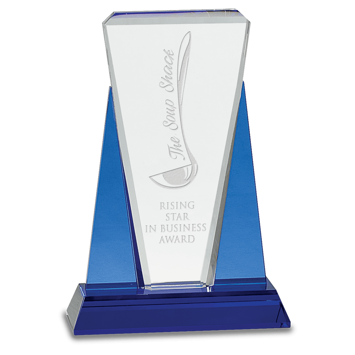 Small /Clear Wedge Crystal on Pedestal Base-AKD Ink