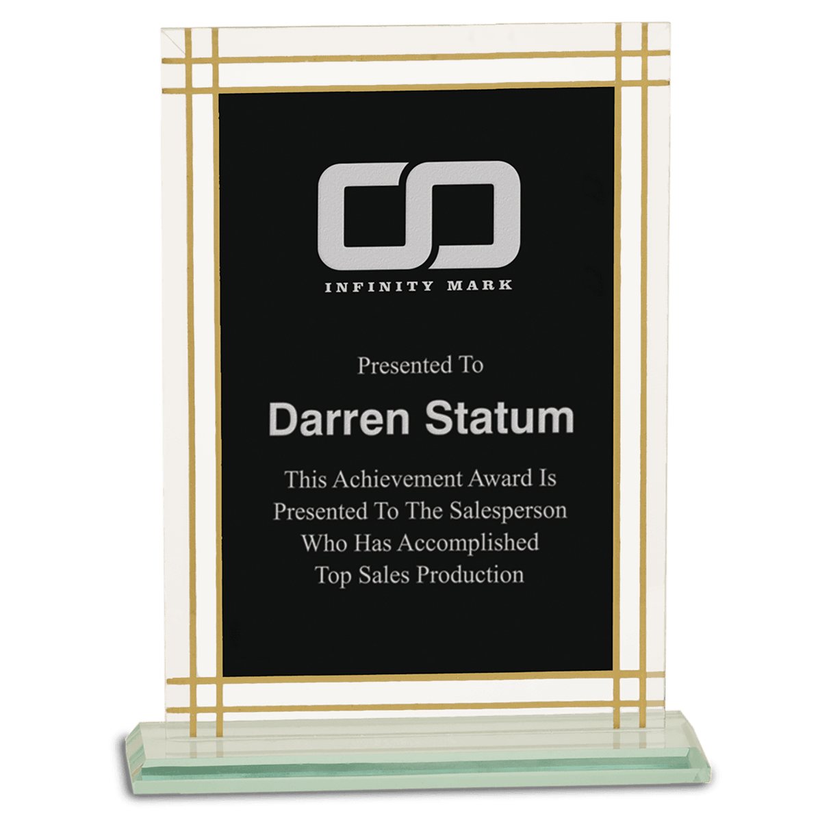 Large Contemporary Glass Full Border Award-AKD Ink