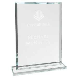 Large Rectangle Clear Glass Award-AKD Ink