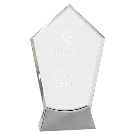 Medium Peak Platinum Glass with Full Metal Base-AKD Ink