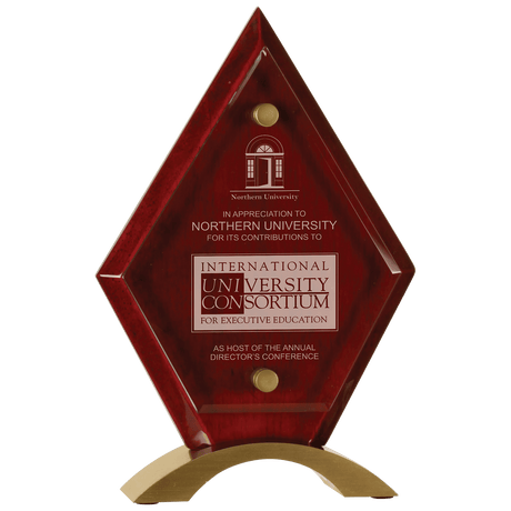 Small Diamond Rosewood Piano Finish Floating Jade Glass Standup-AKD Ink