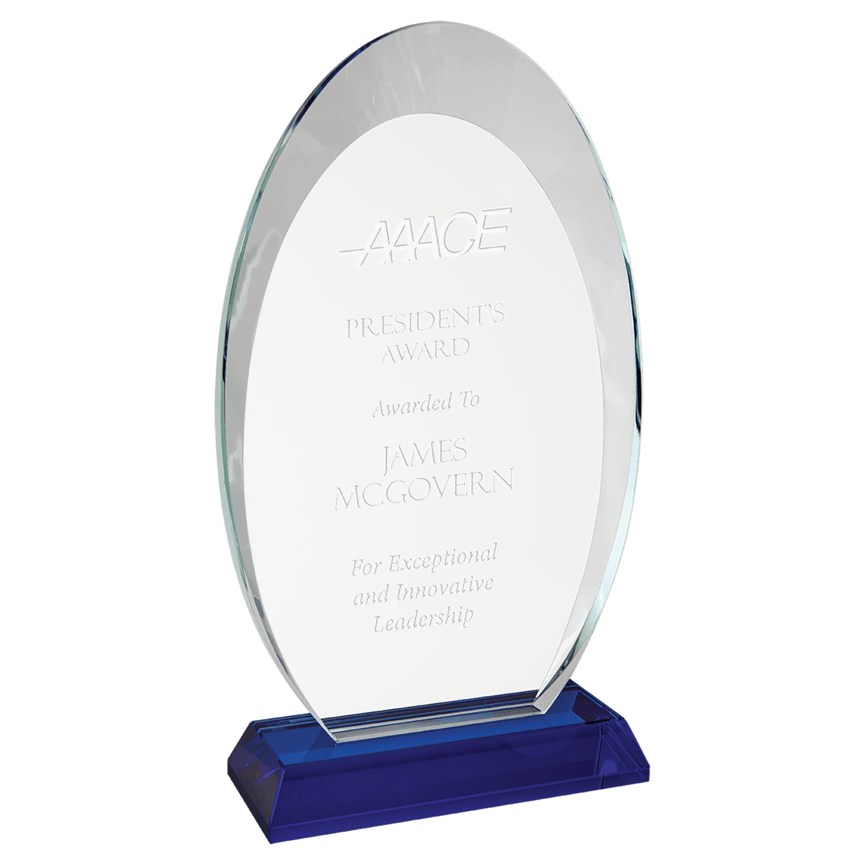 Large Oval Halo Glass with  Base-AKD Ink