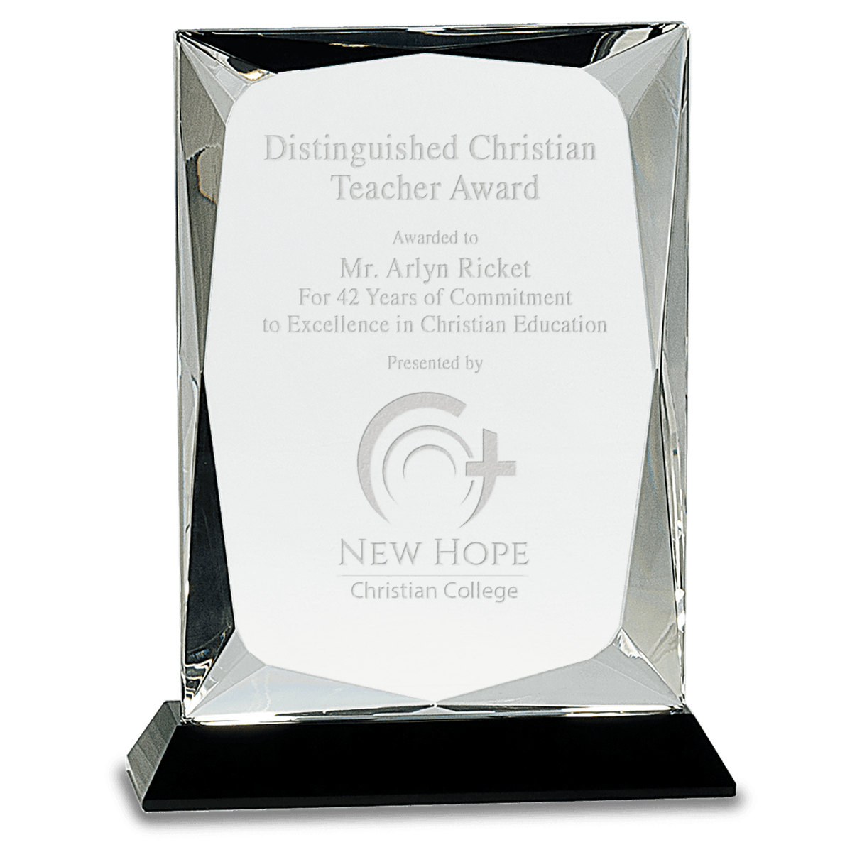 Large Clear Crystal Rectangle on Base-AKD Ink