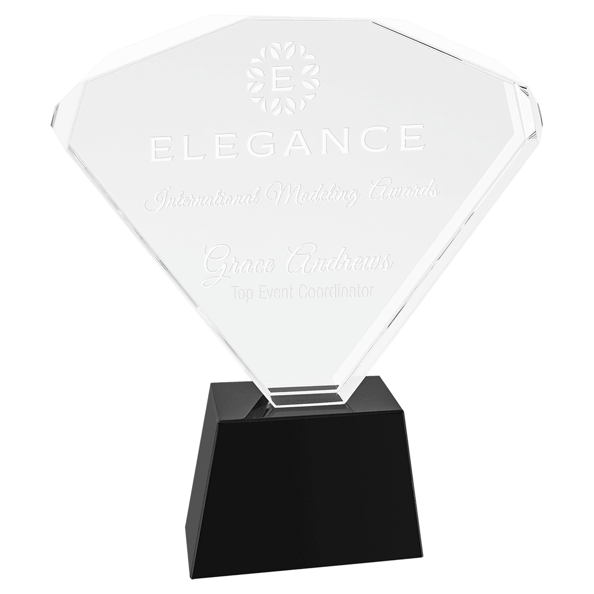 Medium Crystal Fan with Base-AKD Ink