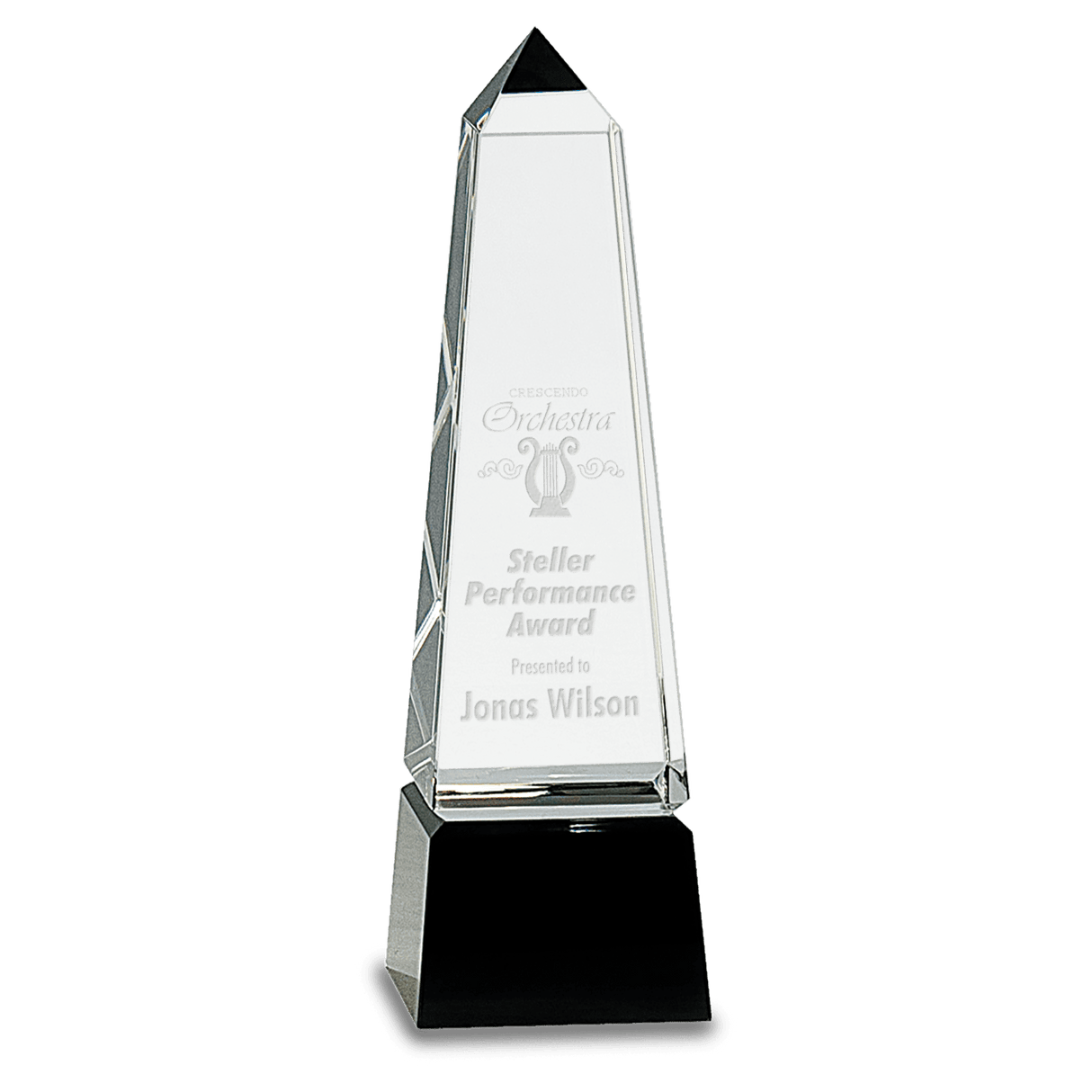 Obelisk Crystal on Pedestal Base-AKD Ink