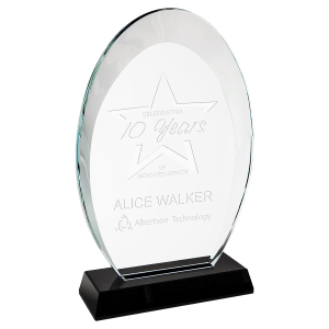 Small Oval Halo Glass with  Base-AKD Ink