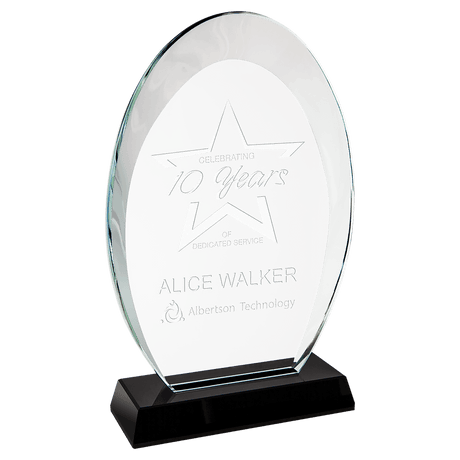 Small Oval Halo Glass with  Base-AKD Ink