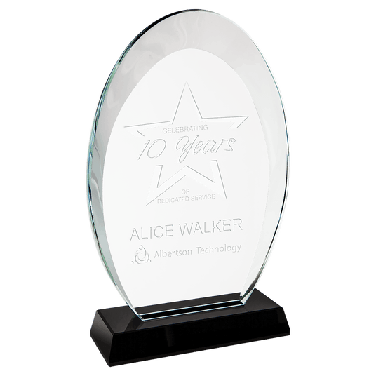Small Oval Halo Glass with Base-AKD Ink