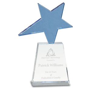 Crystal Star on Clear Pedestal Base-AKD Ink