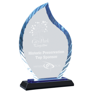 Small Flame Accent Glass on  &  Base-AKD Ink