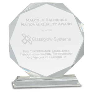 Large Clear Crystal Octagon on Clear Pedestal Base-AKD Ink