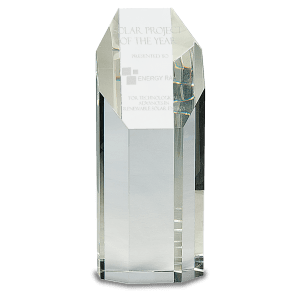 Large Clear Crystal Octagon Tower-AKD Ink