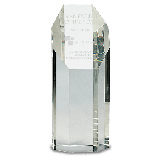 Large Clear Crystal Octagon Tower-AKD Ink