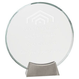 Large Round Platinum Glass with Full Metal Base-AKD Ink