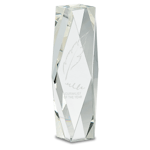 Small Clear Crystal Facet Tower-AKD Ink