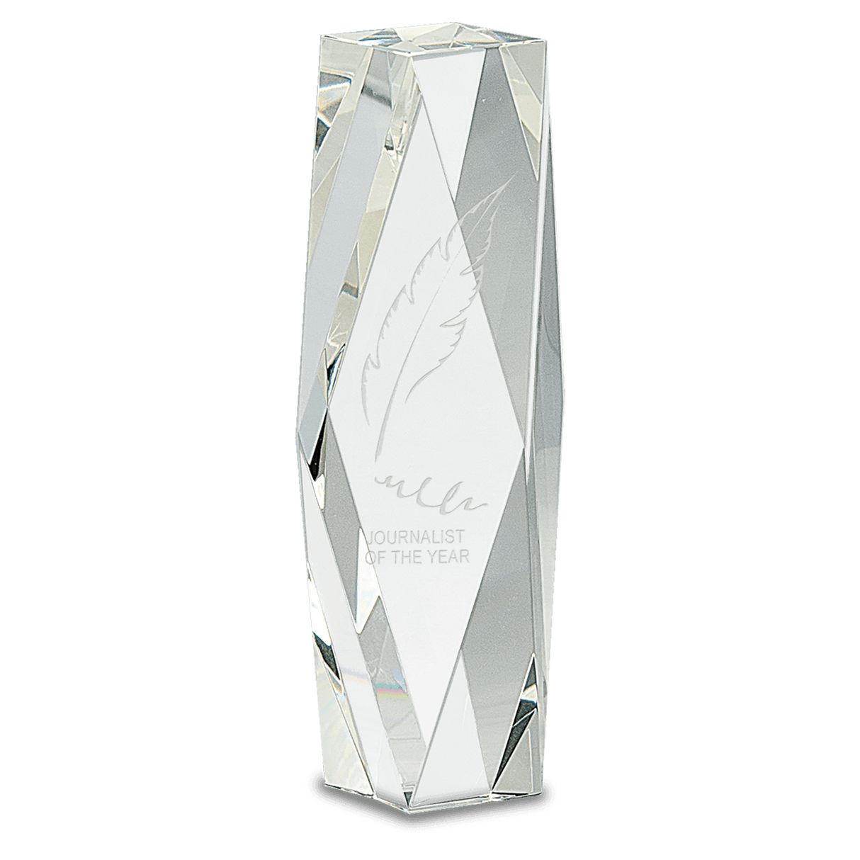 Small Clear Crystal Facet Tower-AKD Ink