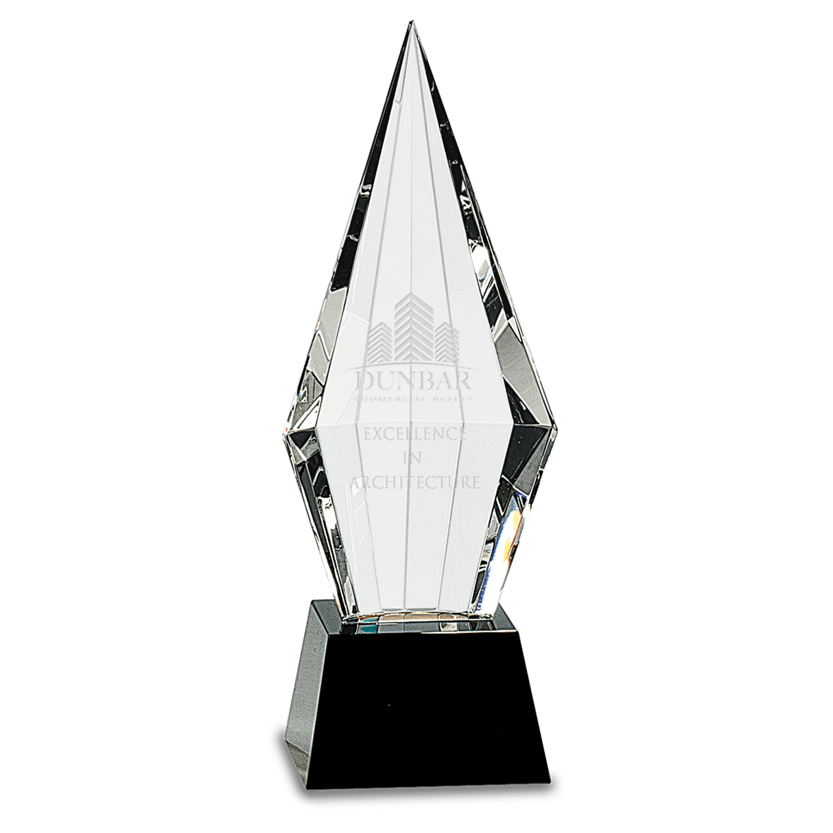 Obelisk Facet Crystal on Pedestal Base-AKD Ink