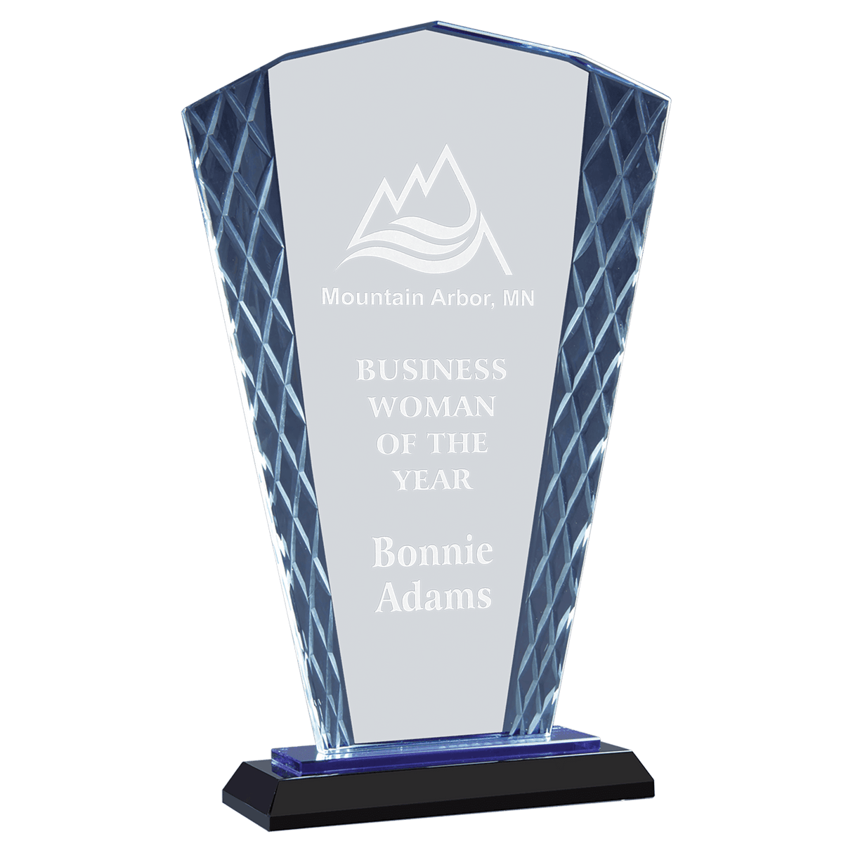 Large Fan Accent Glass on  &  Base-AKD Ink