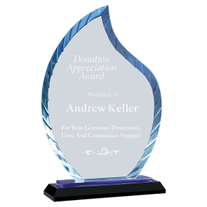 Large Flame Accent Glass on  &  Base-AKD Ink