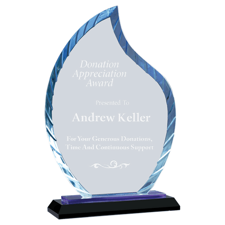 Large Flame Accent Glass on  &  Base-AKD Ink