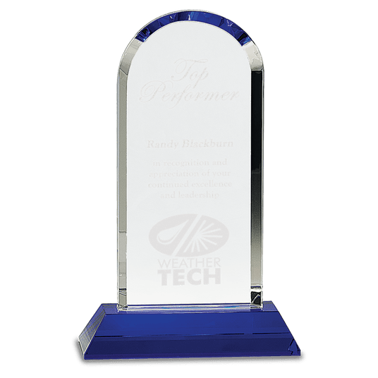 Clear Crystal Dome Award on Pedestal Base - Custom-AKD Ink
