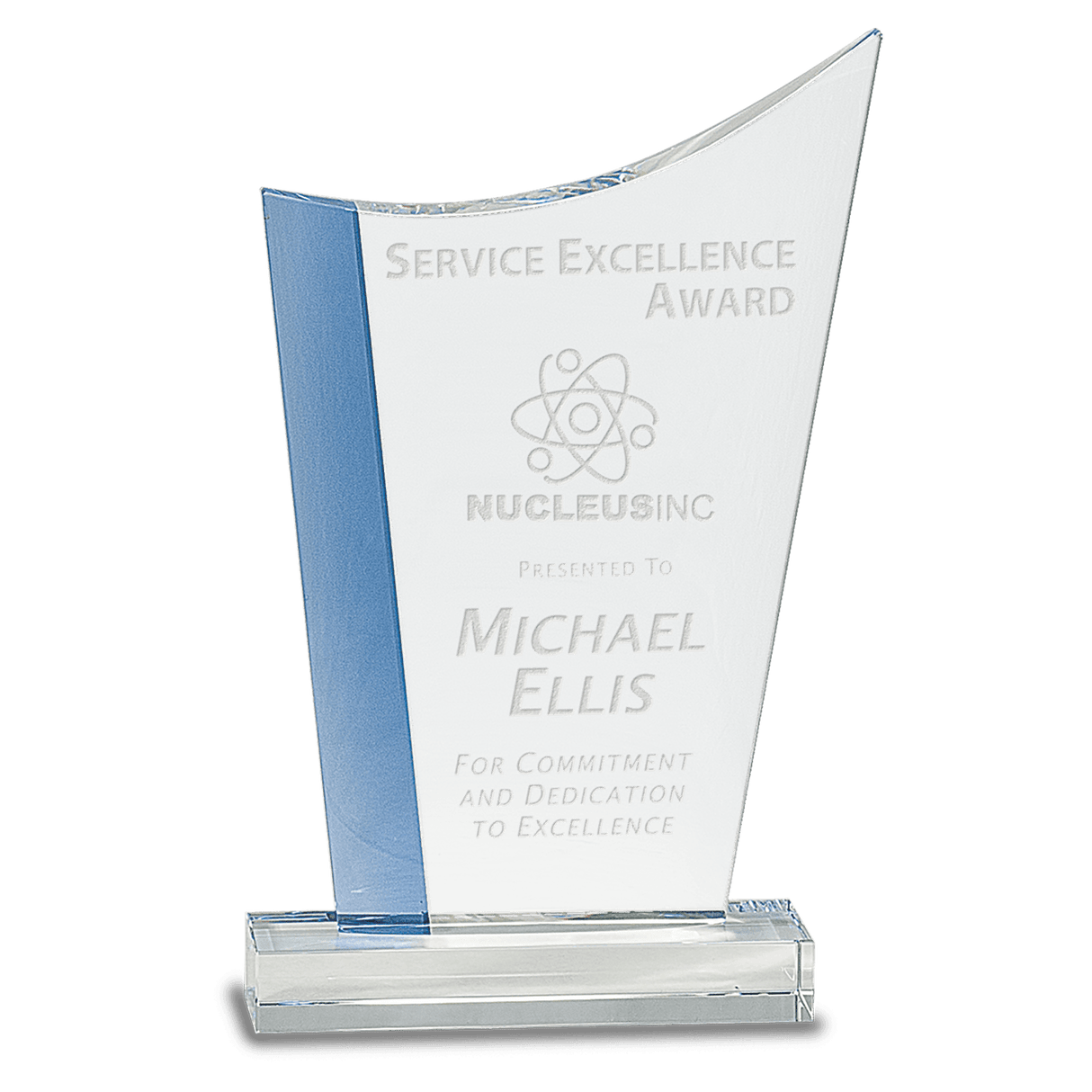 Edge Crystal Crest on Clear Base-AKD Ink