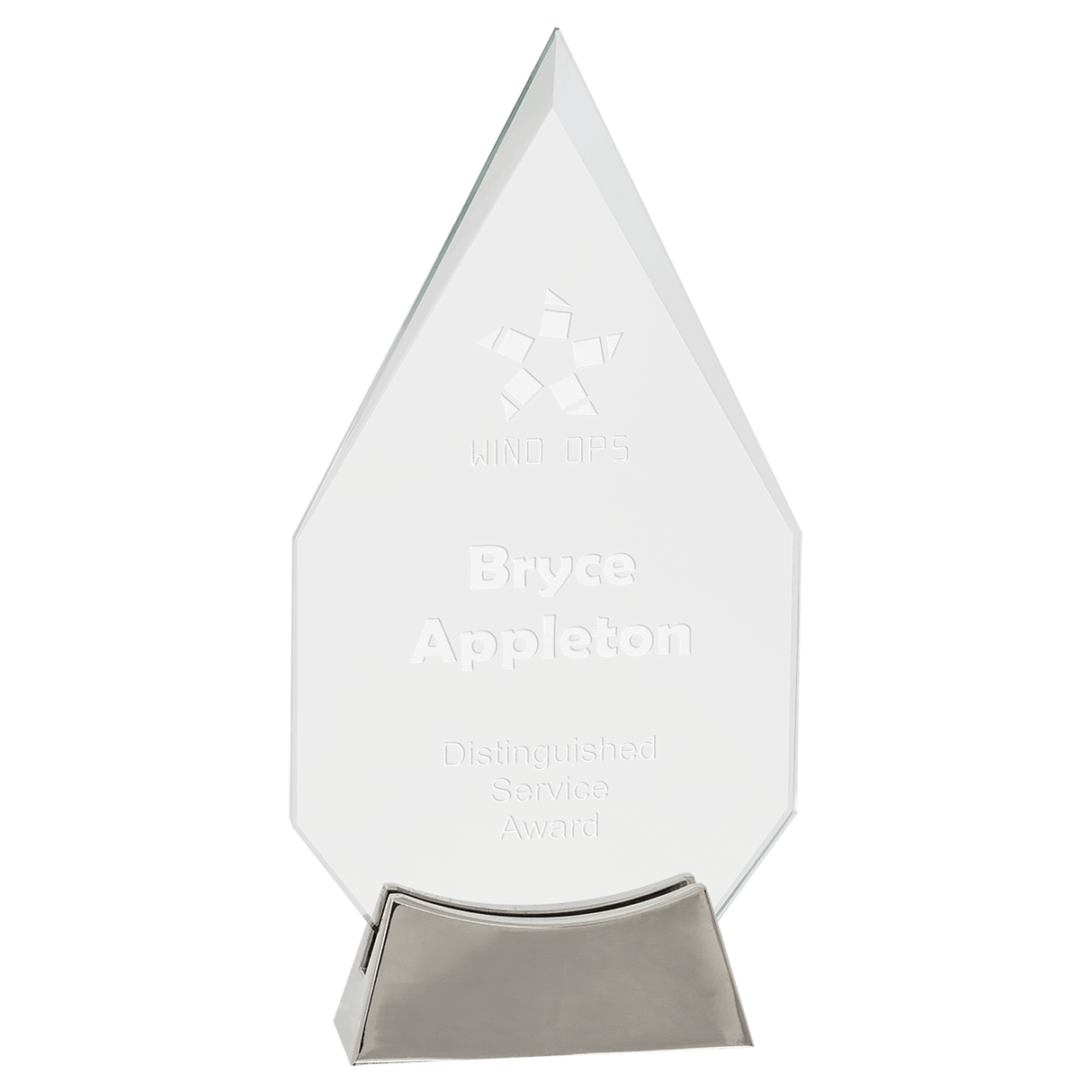 Large Diamond Platinum Glass with Full Metal Base-AKD Ink