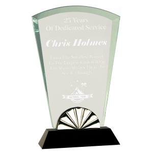 Large Fan Horizon Glass with  Base-AKD Ink