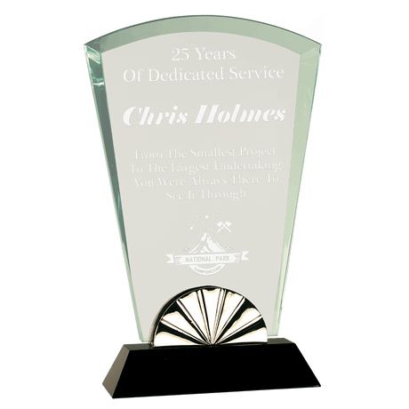 Large Fan Horizon Glass with  Base-AKD Ink