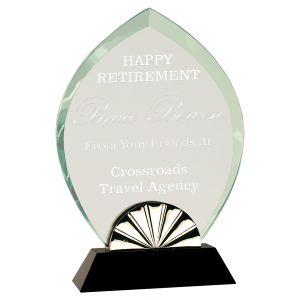 Large Oval Horizon Glass with  Base-AKD Ink