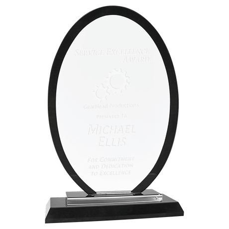 Large Oval  Regal Glass-AKD Ink