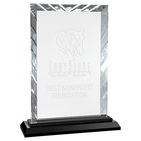 Large Rectangle Accent Glass on  Base-AKD Ink