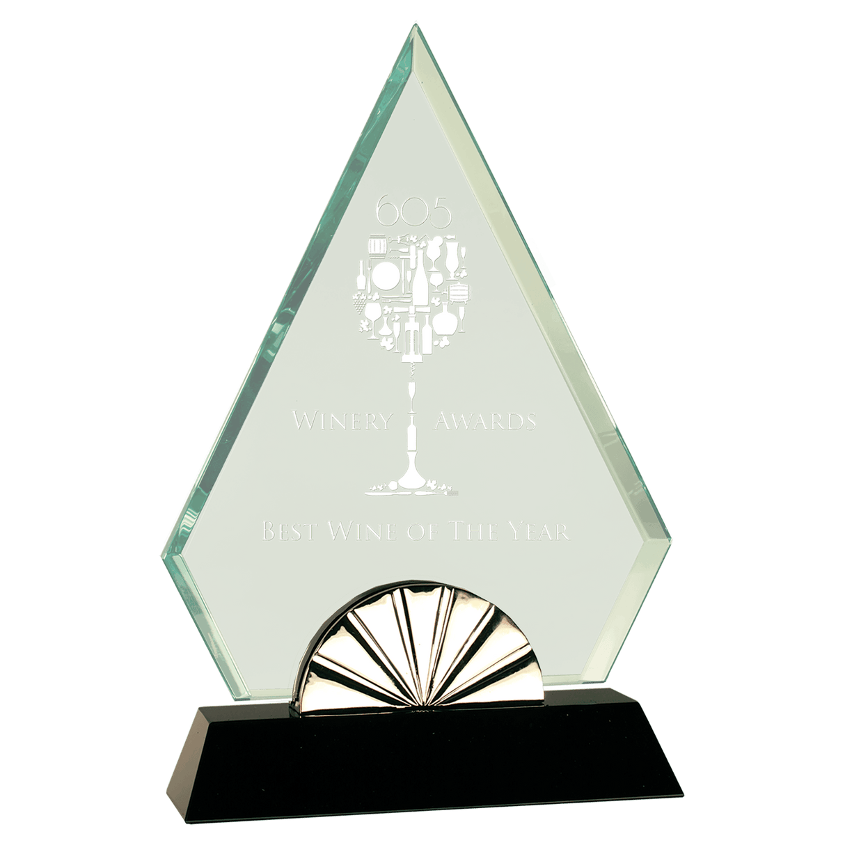 Small Diamond Horizon Glass with  Base-AKD Ink