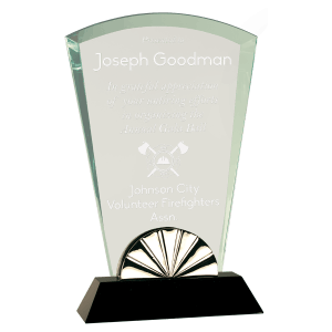 Small Fan Horizon Glass with  Base-AKD Ink