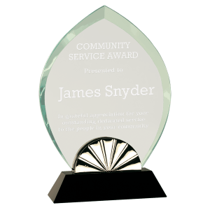 Small Oval Horizon Glass with  Base-AKD Ink