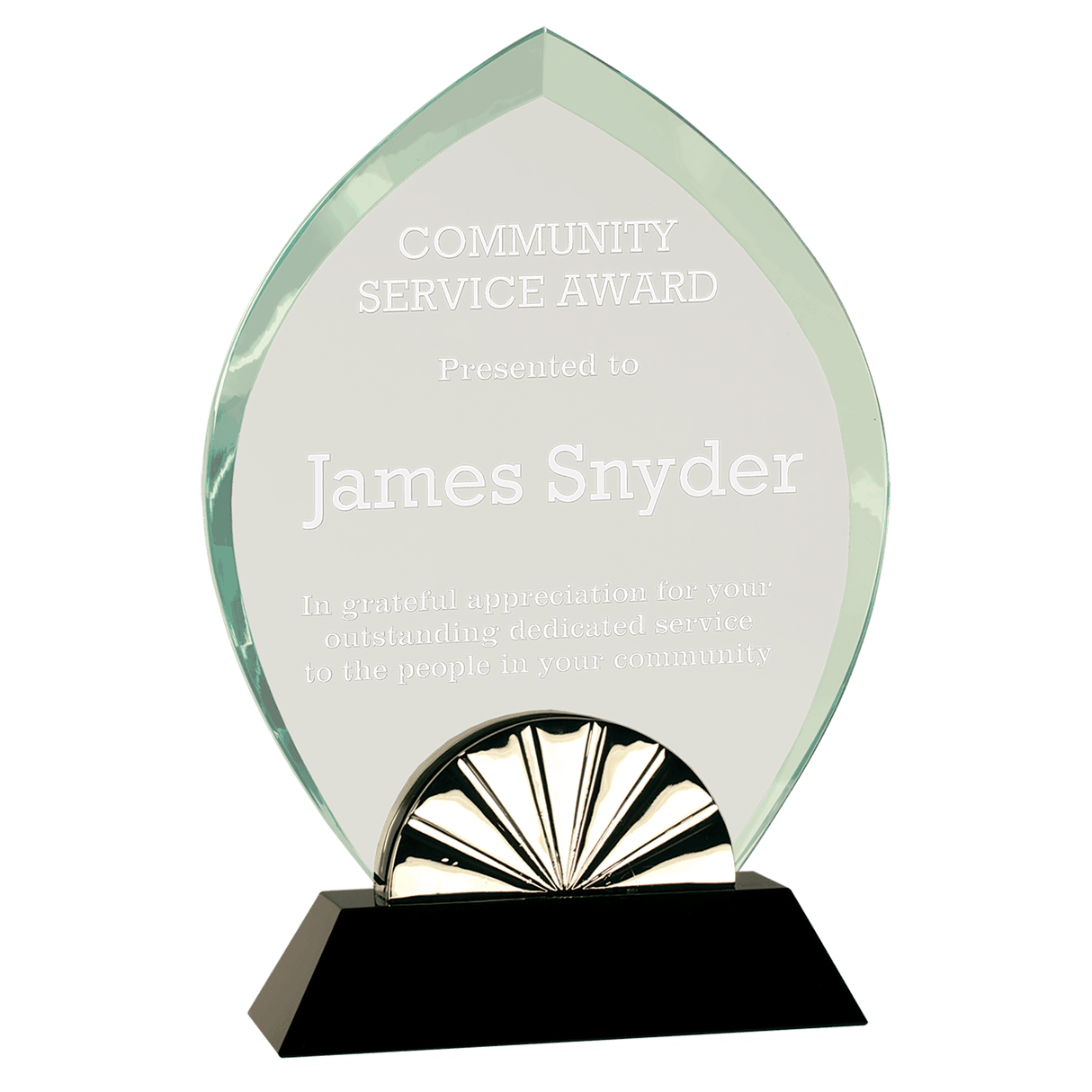 Small Oval Horizon Glass with  Base-AKD Ink