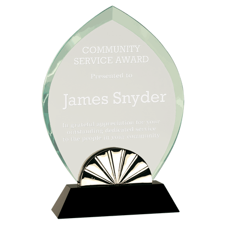 Small Oval Horizon Glass with  Base-AKD Ink