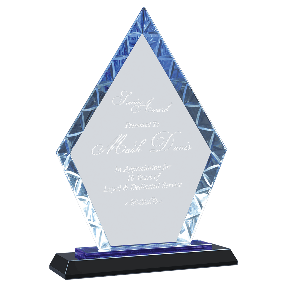 Large Diamond Accent Glass on  &  Base-AKD Ink