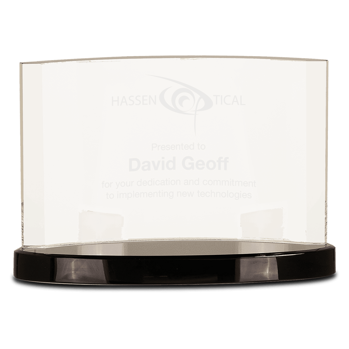 Clear Crystal Crescent on Crystal Base-AKD Ink