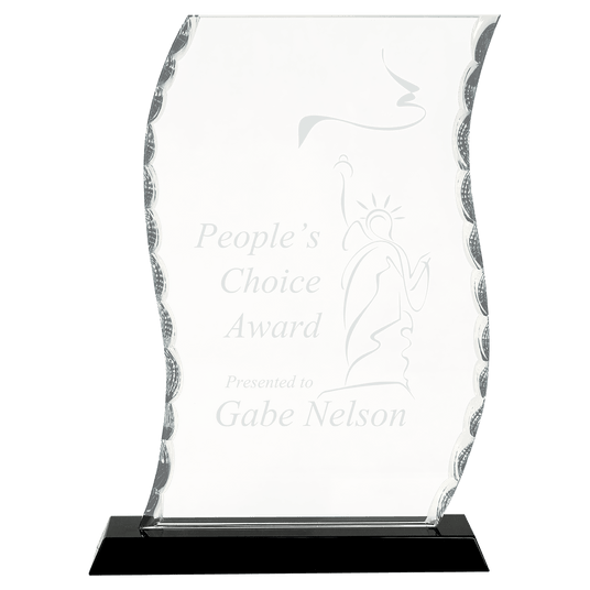 Scroll Facet Glass on Base-AKD Ink
