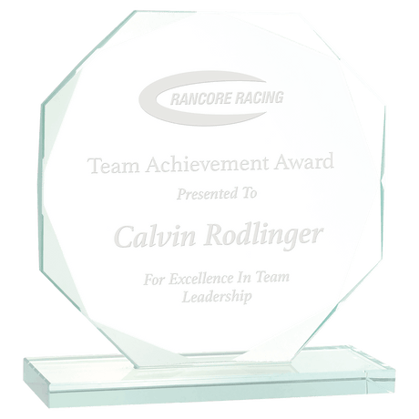 Octagon Jade Glass Award-AKD Ink