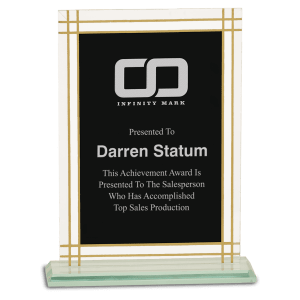 Contemporary Glass Full Border Award - Large and Small Options Available-AKD Ink